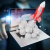 How to launch a tech startup - rocket launching from laptop