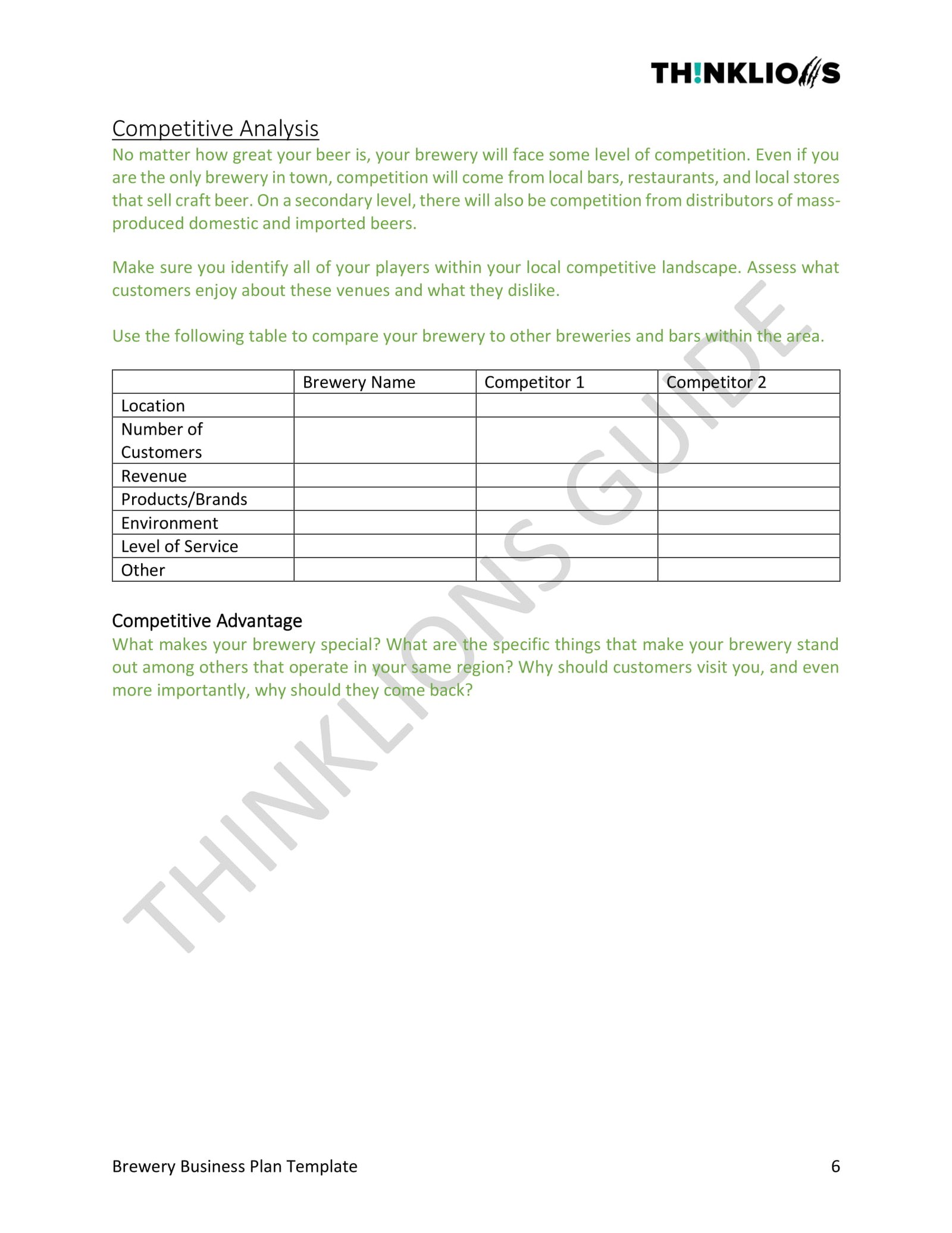 business plan - page 6