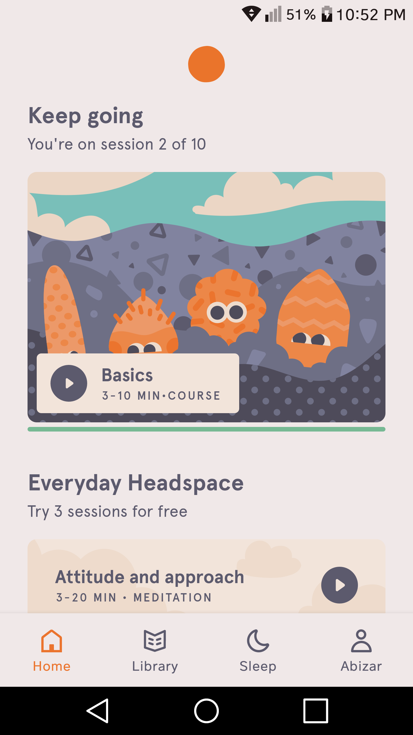 Headspace - using characters in app design