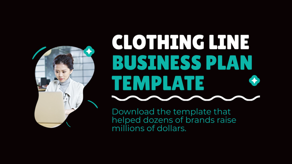 Banner to download the clothing line business plan template